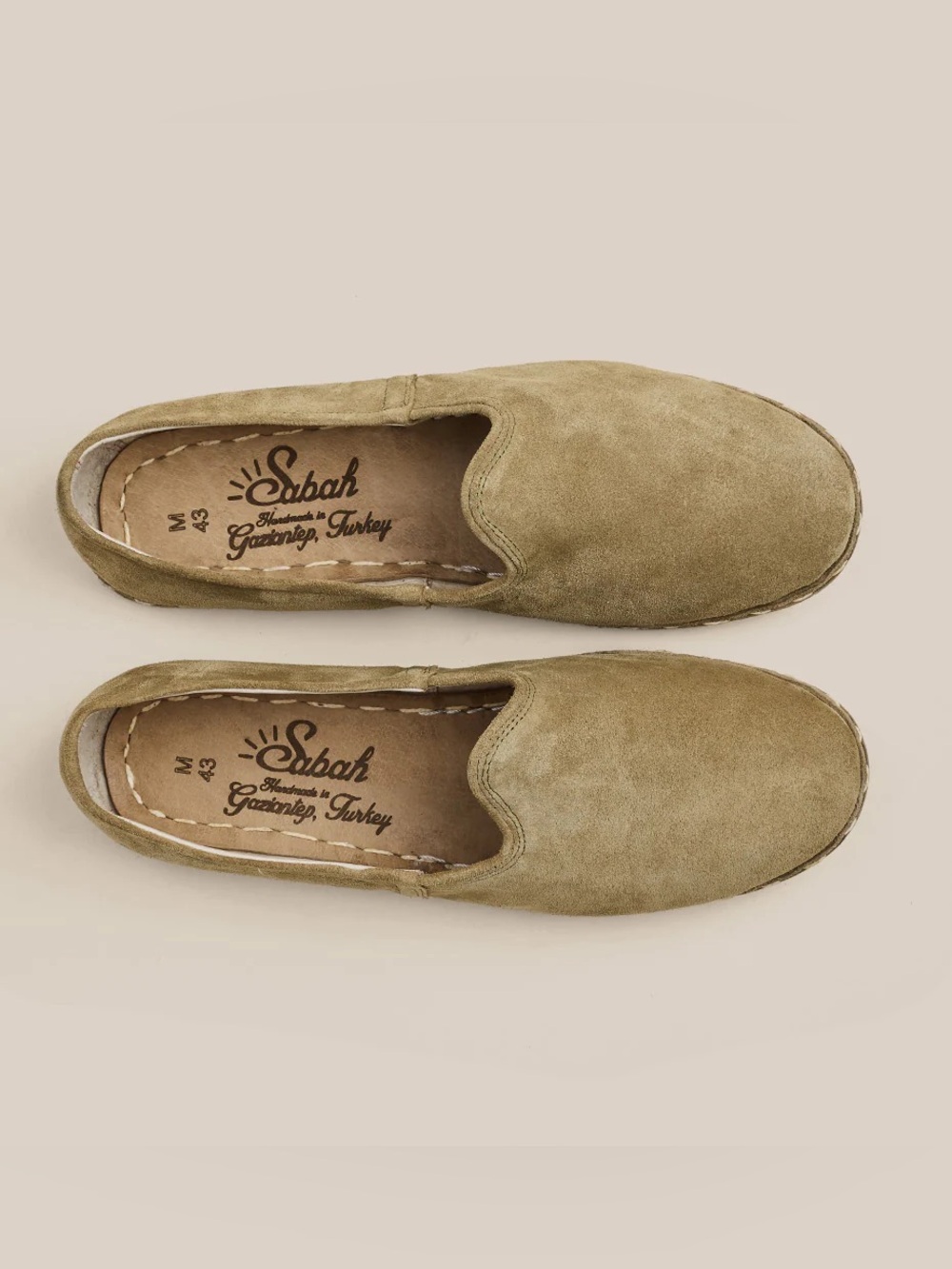 Men’s Olio Green Suede Sabah Slip-On Loafer - Picture 2 of 10